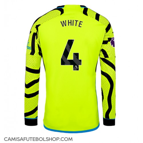 Camisa de time de futebol Arsenal Benjamin White #4 Replicas 2º Equipamento 2023-24 Manga Comprida